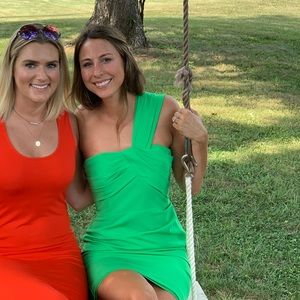 Green cocktail dress